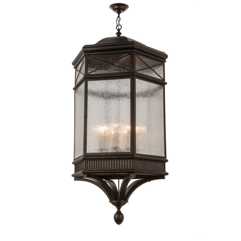 9 - Light Oil Rubbed Bronze Lantern Pendant