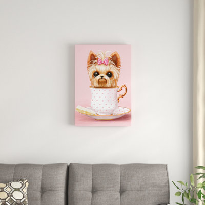 " Yorkie In A Teacup " by Melanie Schultz