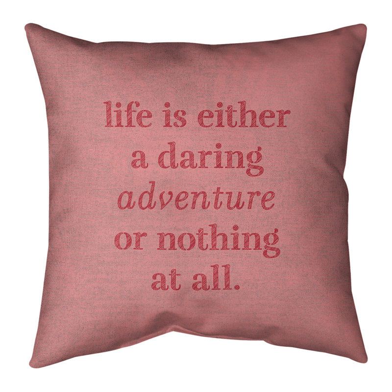 Coussin Handjet, 14 po x 14 po, Rouge, Housse de coussin seulement - sans coussin