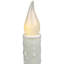 Lampe bougie de Noël blanche et dorée à DEL C5 avec minuterie 8,5 po