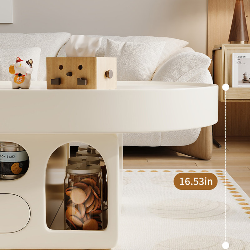 Table basse moderne simple de style crème