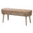 Chamniss Modern Bohemian Gray Washed Seagrass and Rattan Bench and Wood Table 4-piece Dining Nook Set