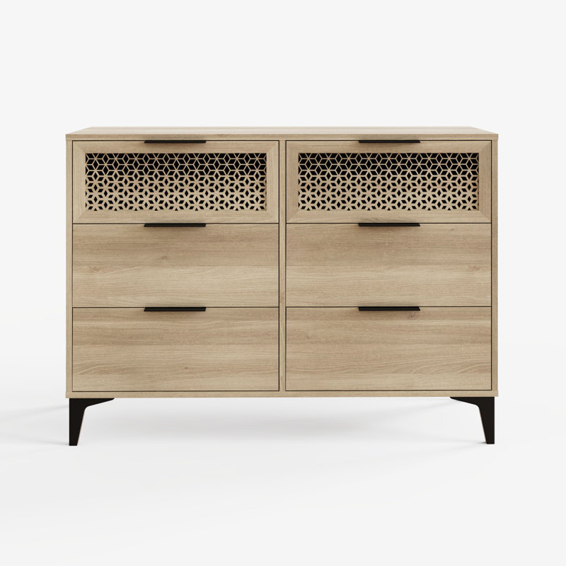 Branscome 107 cm W Chest of 6 Drawers