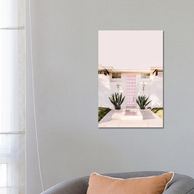 Pink Palm Springs - Wrapped Canvas Print