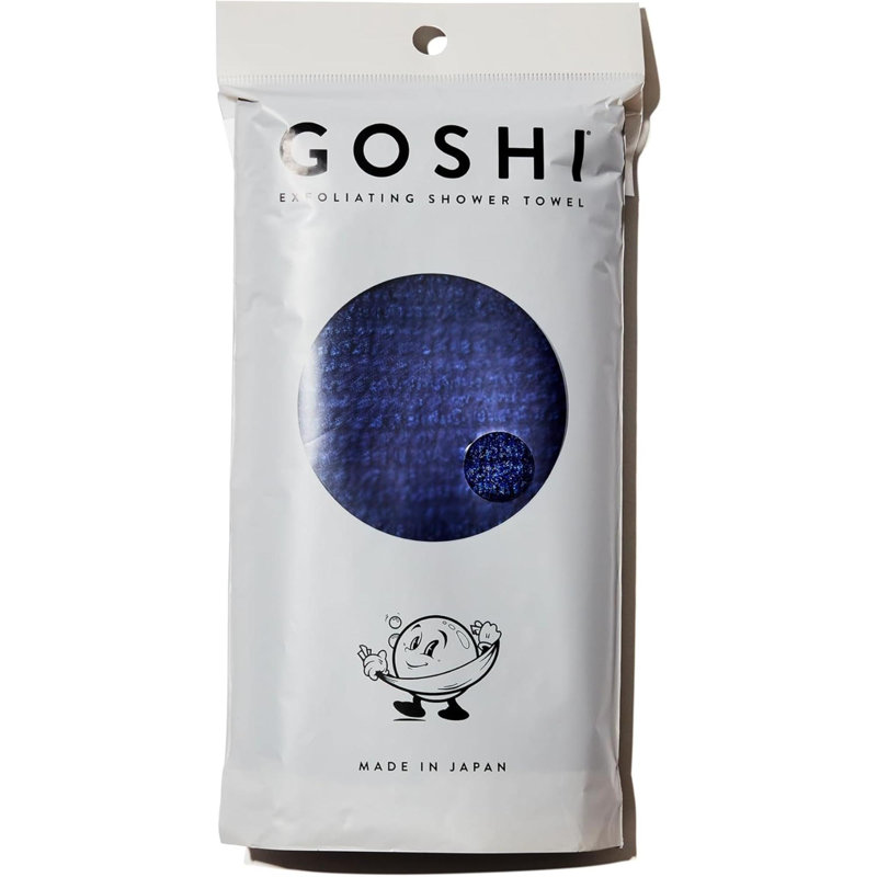 Gant de toilette exfoliant pour toutes les peaux fabriqué au Japon, Blue