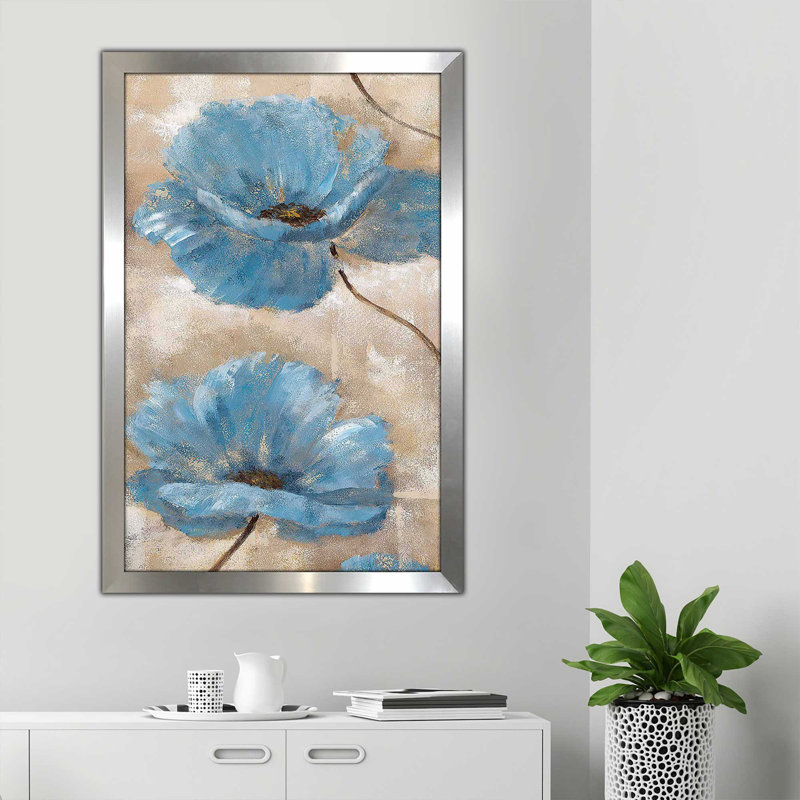 A Summer Wind II par Nan - Peinture, H 49,5 po x l 33,5 po x P 1 po, Encadrement argenté
