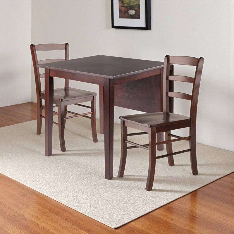 Ensemble de salle à manger en bois massif 3 pièces Bacourt H 29,13 po x l 47,45 po x P 29,87 po Bacourt
