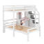 Lit mezzanine simple avec bureau, tablettes et tiroirs-1483622214