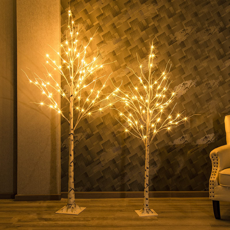 Prelit Birch Tree Light Set