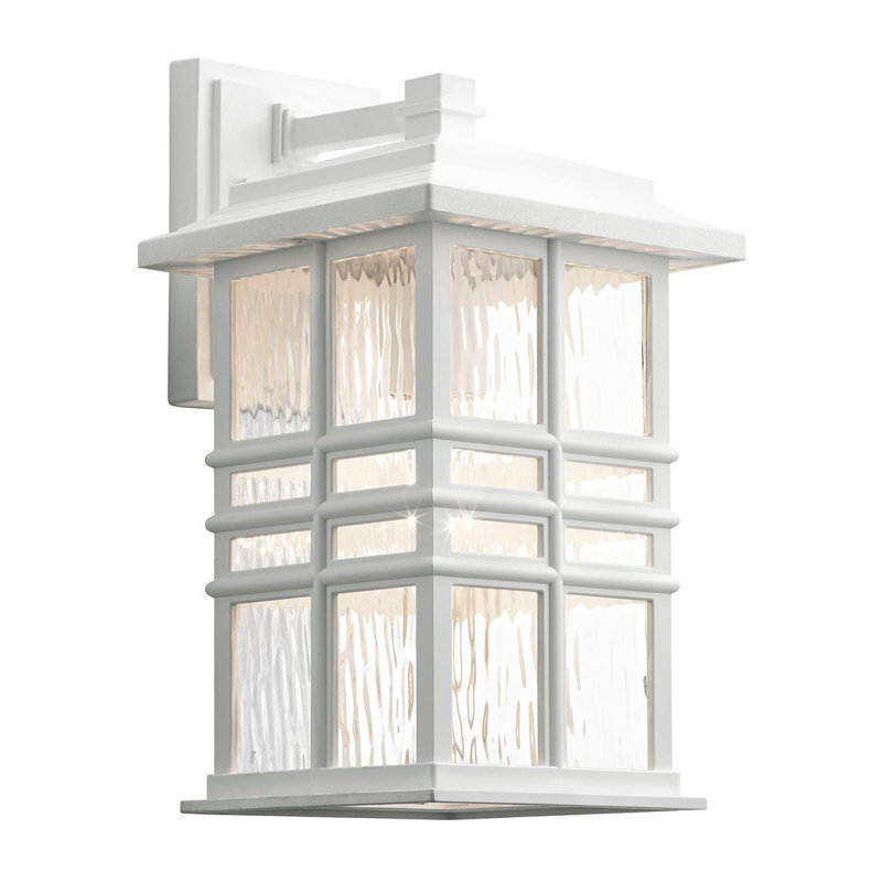 Kenwick Outdoor Wall Lantern, 35.9cm H x 20.3cm W x 22.8cm D, White