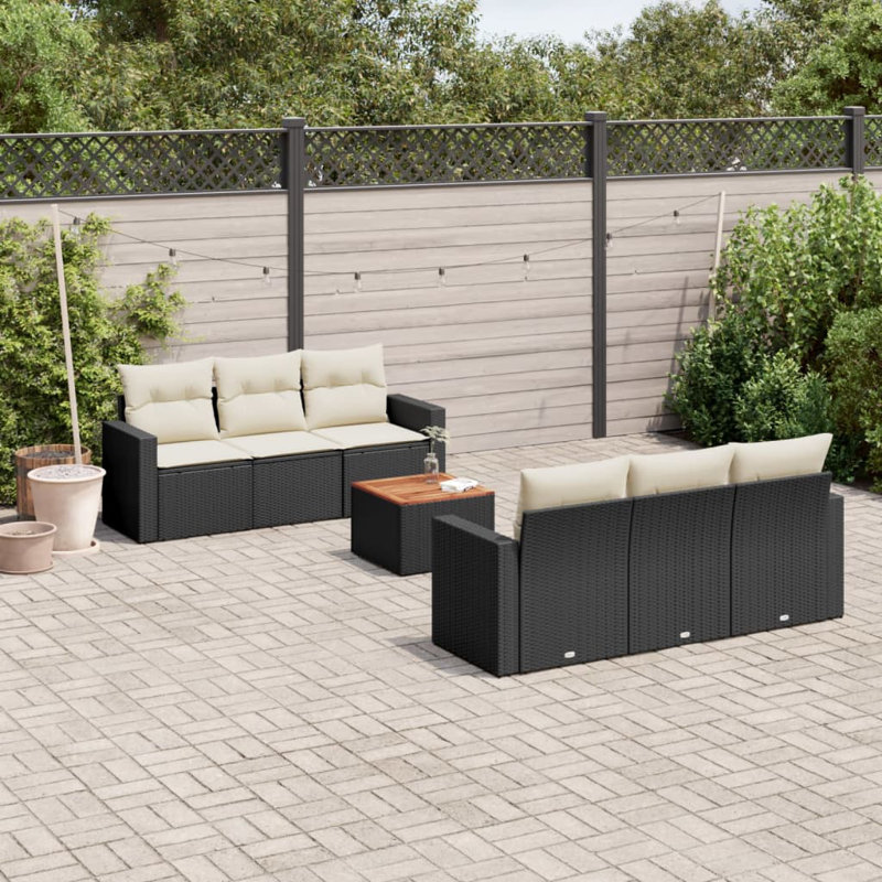 Ensemble de canapé de jardin en rotin PE 7 pièces Vidaxl