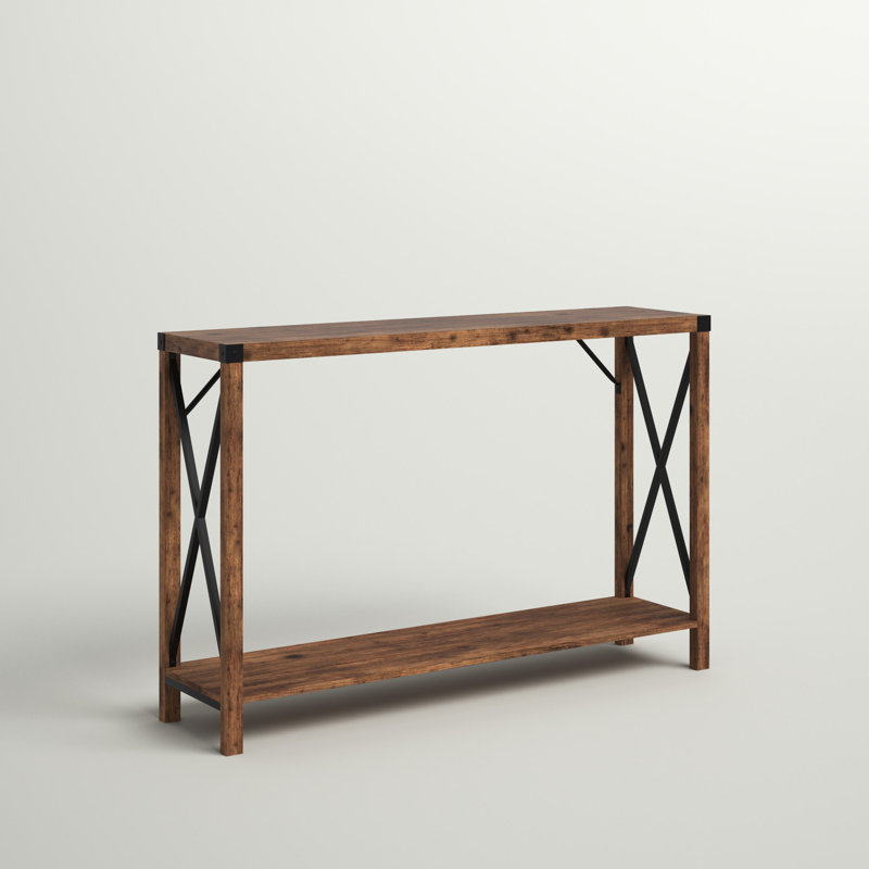 Bret 46'' Console Table, Brown Reclaimed Wood