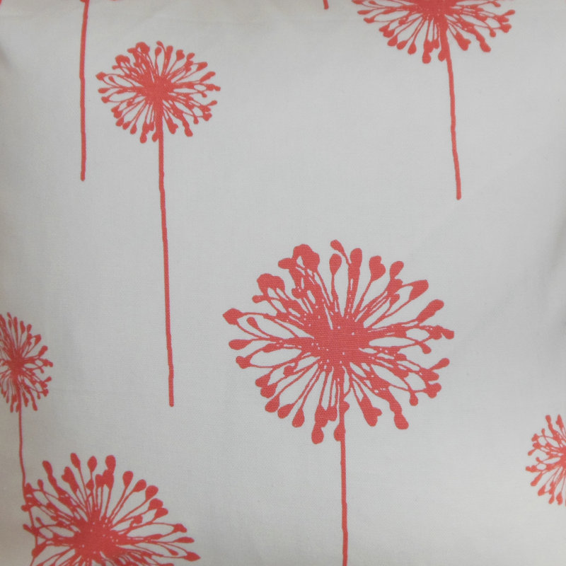 Dandelion Cotton Throw Pillow, 22" x 22"
