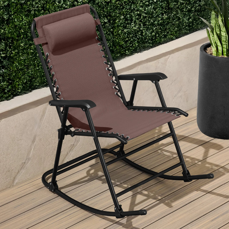 Outdoor Rocking Lounge Chair, Brown