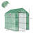 7' X 5' X 6' Greenhouse With Mesh Door And Windows, 18 Shelf Hot House With Trellis, Plant Labels, UV Protective