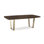 Streamline Extendable Solid Wood Top Metal Base Dining Table