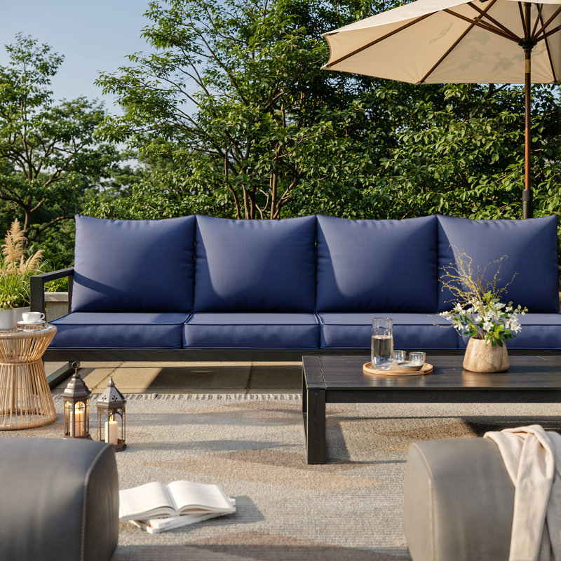 8-Piece Outdoor Patio Cushion Set, Replacement Outdoor Seat & Back Cushions for Patio Furniture, 4 Seat Cushions & 4 Back Cushions with Zipper Covers.