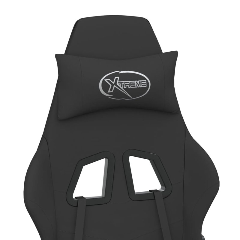 Fauteuil de jeu avec repose-pieds VidaXL, Noir