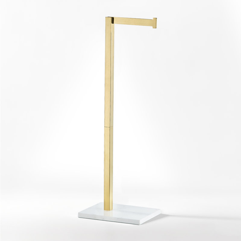 Porte-papier hygiénique sur pied, Or brossé