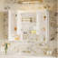 Armoire de salle de bain murale à fermeture souple avec tablettes réglables-1731516516