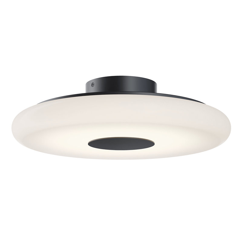 Hemby 18'' LED Semi-Flush - 30W - Black, Black