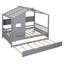 Lit simple en bois avec lit gigogne en bois, conception moderne pour enfants avec tablette de rangement-966155839-966155836