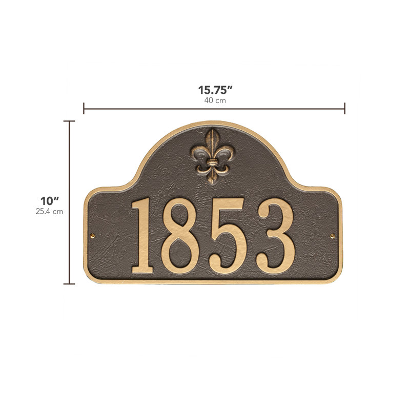 Plaque d'adresse Fleur de Lis, Oui