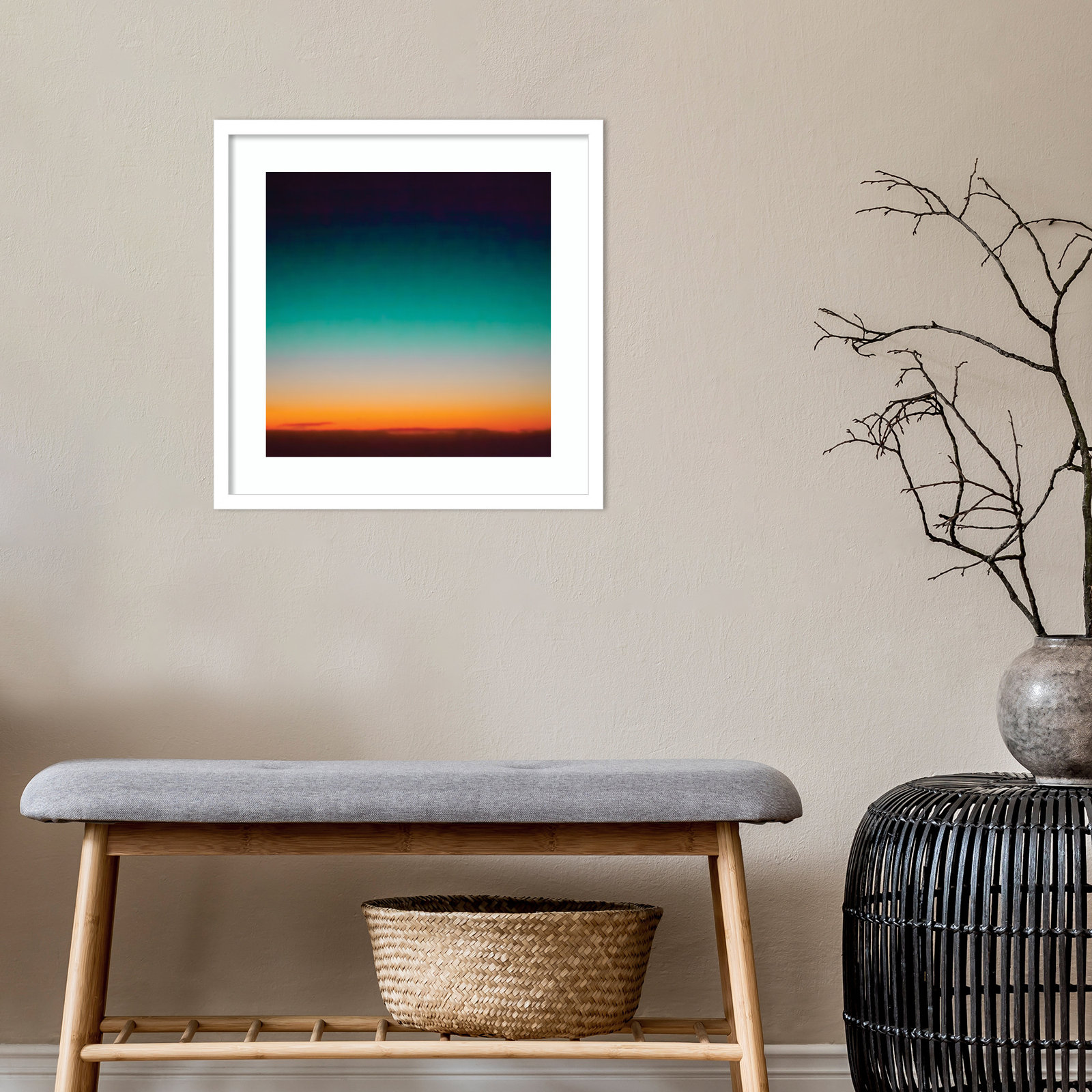 Sunrise Flying by Caroline Mint, White, 20.25" H x 20.25" W x 0.88" D