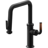 Descanso Kitchen Pull Down Kitchen Faucet With Squeeze Sprayer Quad Spout