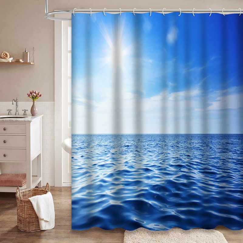 Magnifique rideau de douche avec 12 crochets, L 72 po x l 72 po