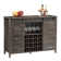 47" Fluted Wine Bar Cabinet with Glass Holder and Adjustable Shelves