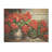 Poinsettias Farmhouse Still Life - Poinsettias Wood Art On Natural Pine Wood-515900075