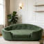 Canapé pour chien surdimensionné ovale semi-fermé surdimensionné - matériau en lin durable-102448134