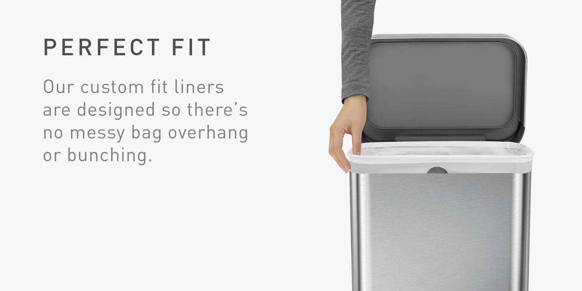 Simplehuman Code H Custom Fit Drawstring Trash Bags, 30-35 Liter / 8-9.2 Gallon