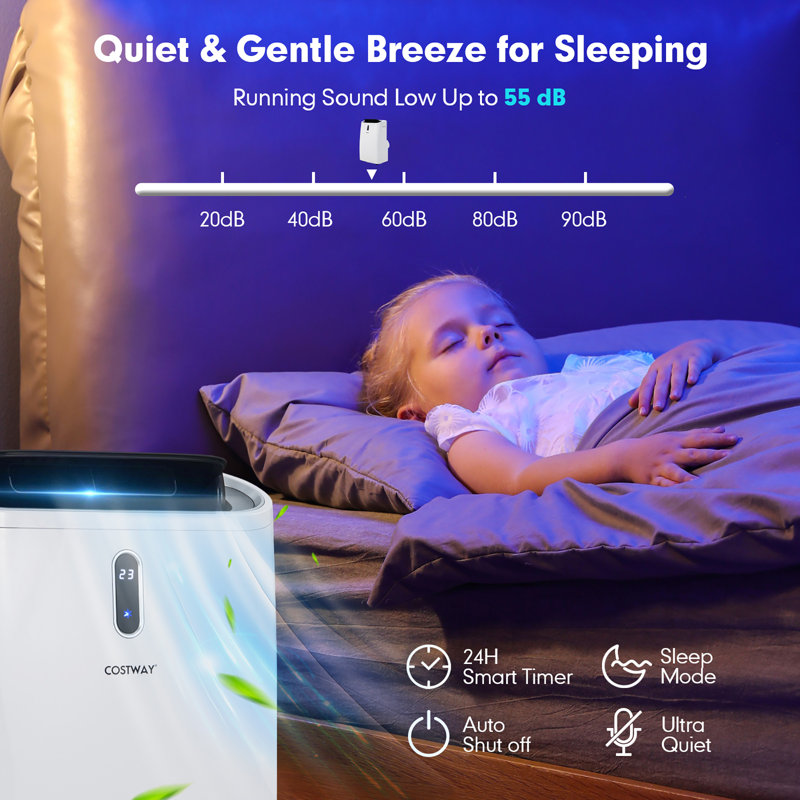 Costway 12000 BTU Wi-Fi Connected Portable Air Conditioner with Heater and Remote Included