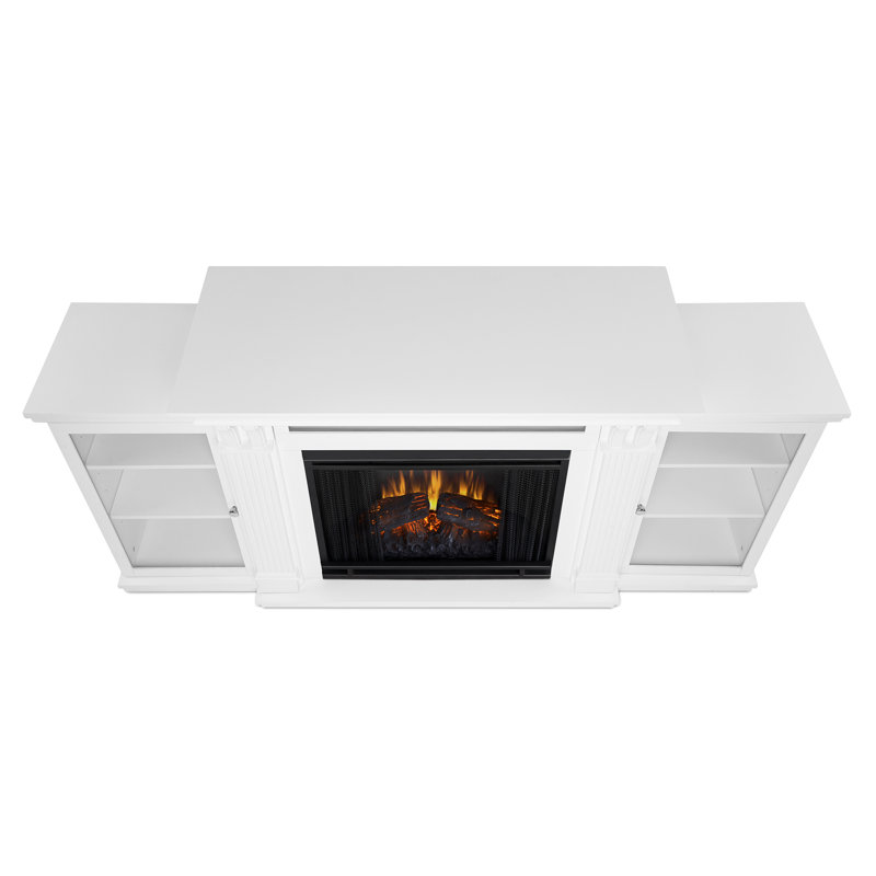 Calie 67'' TV Stand with Fireplace, White