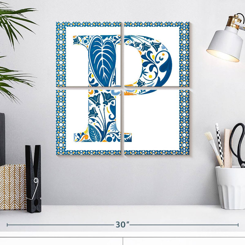 Keiri Floral Pattern Letter P