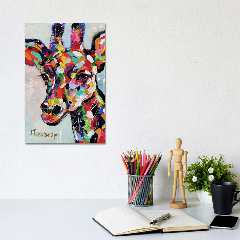 Giraffe Portrait by Aliaksandra Tsesarskaya - Gallery-Wrapped Canvas Giclée on Canvas, Wrapped Canvas