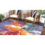 Tapis bleu / rouge / orange en polypropylène tissé à la machine Azaleea-1461848458