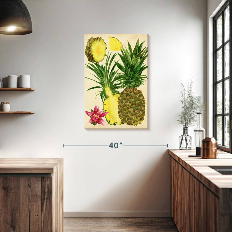 Étude d'ananas tropicaux Yarlin I, H 36 po x l 24 po