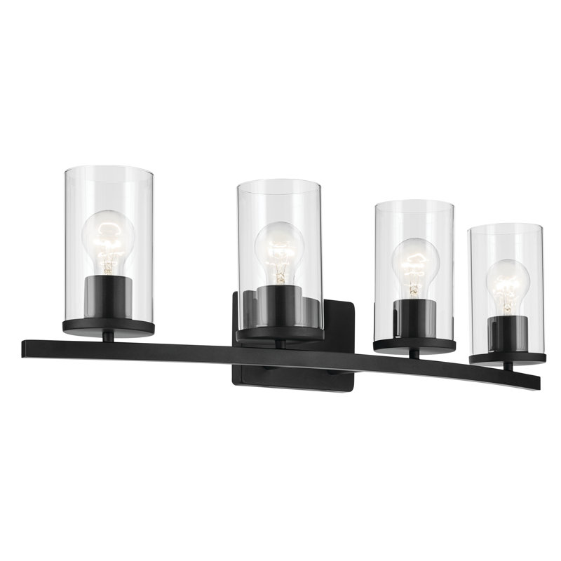 31.25" 4-Light Vanity Light, Satin Black