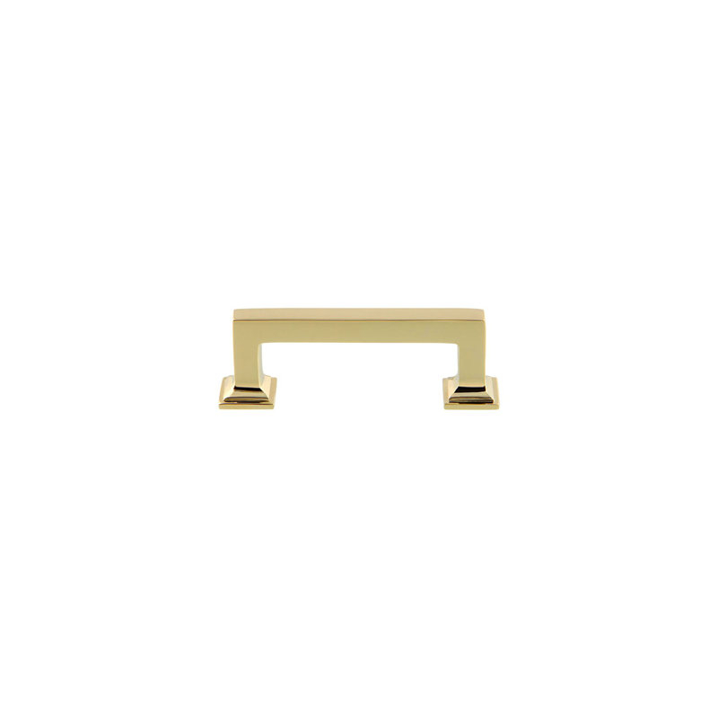 Grandeur Geneva 3" Brass Handle Pull, Polished Brass