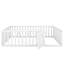 Structure de lit pour grand lit en bois avec clôture et porte-117067622-117067624