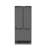 ZLINE Autograph Edition 36 in. 19.6 cu. ft. Panel Ready French Door Built-In Bottom Freezer Refrigerator with Water Dispenser and Ice Maker with Graphite Gray Interior and Accents-108334665