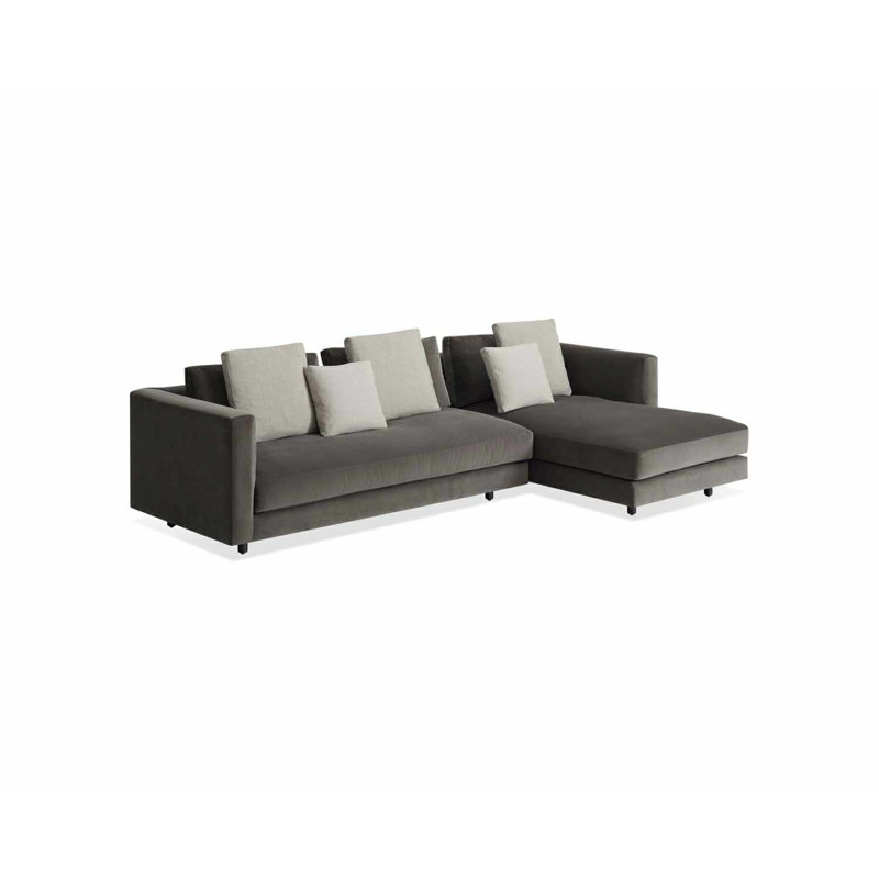 Hands Down Chaise Sectional, Landa Stone, Right Hand Facing