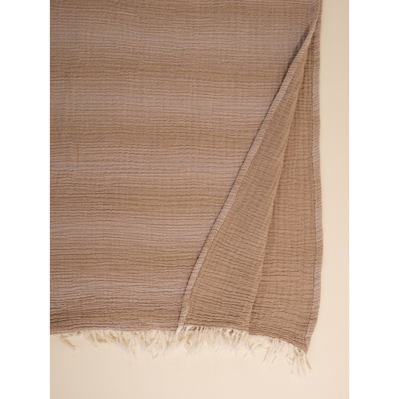 Serviette de plage 100% coton Hanahan, Kaki / beige