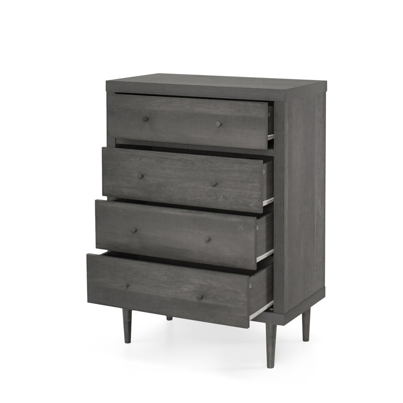 Commode 4 tiroirs, Gris