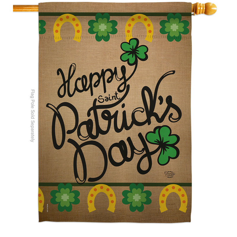 Drapeau de jardin «Happy Saint Patricks Day», H 40 po x l 28 po