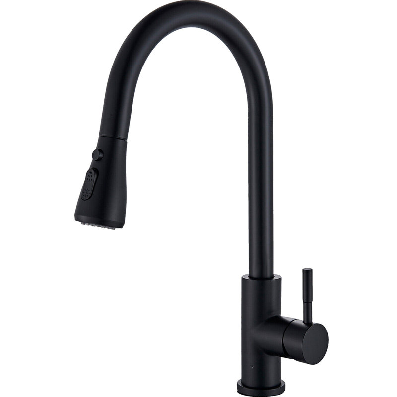 Pull Down Single Handle Kitchen Faucet in Brushed Nickel, Brushed Nickel