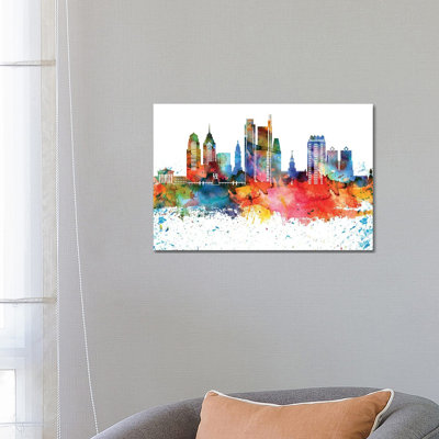Philadelphia Skyline - Wrapped Canvas Painting